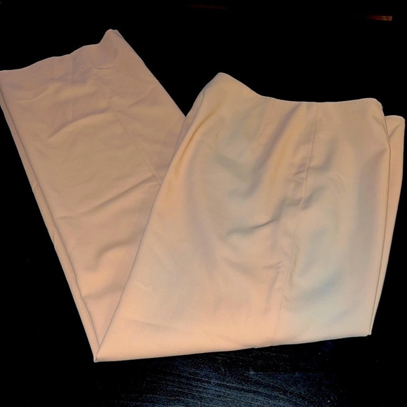 Dana Buchman wool beige lined wide leg pants Sz 12 - Picture 3 of 8